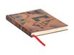 Paperblanks Shape Shift - Journal - reliure piquée - midi - 130 x 180 mm - 176 pages - ligné - moutarde - brun