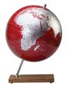 Globe politique non lumineux SIGN "Deco" Ø 30 cm coloris rouge & silver