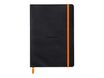 Rhodiarama - Cahier de notes - lien parfait - A5 (148 x 210 mm) - 80 feuilles / 160 pages - papier ivoire - petits carreaux - couverture noire