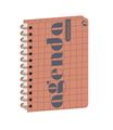 Quo Vadis - Agenda perpétuel - Spiralé - Semainier Horizontal - Français - Eterny - carreaux orange - Perpétuel - 12x17 cm