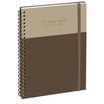 Agenda de bureau spiralé 16 mois Gustave - 1 semaine sur 2 pages - 15 x 21 cm - Taupe/Grège - Exacompta