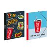 Chemise pelliculée à élastiques 3 rabats A4 COCA-COLA TASTY