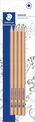 STAEDTLER graphite pencil - 4 crayons - bois naturel