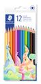 Staedtler - 12 crayons de couleur - corps hexagonal