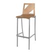 Tabouret BEST - coque bois C21 Moda - piètement époxy - H80 cm