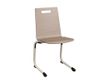 Chaise GALLA - coque C1 Classic - bois teinté - piètement aluminium époxy - T6
