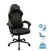 Fauteuil de bureau FUSION EX - accoudoirs -appui-tête intégré - Tissu noir