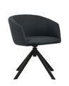 Fauteuil ARCO - pied pyramidal - bleu nuit