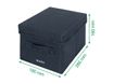 Leitz Fabric Storage - 2 Boîtes de rangement en tissu avec couvercle - petit - gris velours