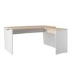 Retour bureau ITALIC - Imitation chêne/blanc