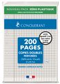 Conquérant - Copies Doubles pour déficients visuels - 200 pages - A4 - Grands Carreaux (Seyès 2,5mm)