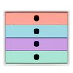 Exacompta - Módulo clasificador FiliBox con 4 cajones Candy Tidy - 348 × 284 × 234 mm