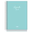Agenda escolar espiral semana vista verde Serenity 150 x 210 mm