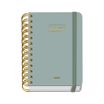 Agenda escolar Wire-O día página verde 120 x 170 mm