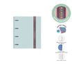 Carpeta Ringbook A4 Foam Pastel Azul