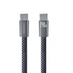 Wuw - Câble tressé - USB-C vers USB-C - Charge rapide - 240 W - noir