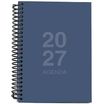 Agenda anual Mimbek 2027 A6 día por página tapa de polipropileno Azul Marino