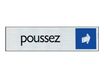 Pickup - Plaque de signalisation - 165 x 44 mm - poussez (horizontal)