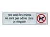Pickup - Plaque de signalisation - 165 x 44 mm - chiens interdits