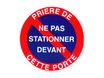 Pickup - Plaque de signalisation ronde - 180 mm (diamêtre) - parking interdit