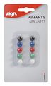 Sign - 10 Aimants - 0,9 cm de diamètre - couleurs assorties