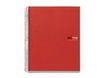 Miquelrius The Original - Cahier de notes - reliure à spirale - A4 (210 x 297 mm) - 200 feuilles / 400 pages - petits carreaux - rouge - polypropylène (PP)