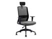Fauteuil de bureau SCOTT NOIR - accoudoirs - gris