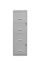 Classeur 4 tiroirs pour dossier suspendus - 126 x 40 x 40 cm  - aluminium
