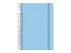 Dohe Gloss - Agenda - 2025 - página de día - encuadernado de alambre - 125 x 180 mm - 336 páginas - white offset paper - tapa azul - cartón cubierto de papel