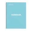 Notebook Emotions, Couverture rigide, A4, quadrillage 5x5 mm, 80 feuilles de 1 couleur, Miquelrius, Bleu Ciel.