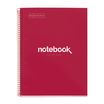 Notebook Emotions, Couverture rigide, A4, quadrillage 5x5 mm, 80 feuilles de 1 couleur, Miquelrius, Rouge.