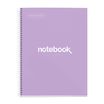 Notebook Emotions, Couverture rigide, A4, quadrillage 5x5 mm, 80 feuilles de 1 couleur, Miquelrius, Lavande.