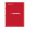 Notebook Emotions, Couverture souple, A4, quadrillage 5x5 mm, 80 feuilles de 1 couleur, Miquelrius, Rouge.