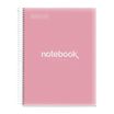 Notebook Emotions, Couverture souple, A4, quadrillage 5x5 mm, 80 feuilles de 1 couleur, Miquelrius, Rose.