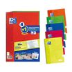 Pack Oxford 4+1 cuadernos A4 con espiral, cuadrícula 4x4 mm – 80 hojas colores vivos