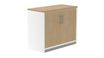 Armario bajo con puertas 78x90x45 estructura blanca puertas roble