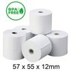 10 rollos termicos sin bpa 57x55x12mm
