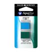 Daler-Rowney Aquafine - Ensemble de peinture - 2 parties - aquarelle - 2 couleurs - teinte coeruleum, turquoise transparent - demi-plateau