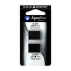 Daler-Rowney Aquafine - Ensemble de peinture - 2 parties - aquarelle - 2 couleurs - noir ivoire, noir lampe - demi-plateau