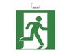 Exacompta - Pictogramme - évacuation (flèche droite) - 200 x 200 mm - vert