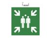 Exacompta - Pictogramme - point de rassemblement - 200 x 200 mm - vert