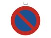 Exacompta - Pictogramme - interdiction de stationner - 300 x 300 mm - rouge