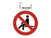 Exacompta - Pictogramme - interdit de s'asseoir - 100 x 100 mm - rouge