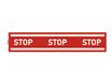 Exacompta - Pictogramme bande de message stop - 1000 x 200 mm - rouge