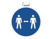 Exacompta - Pictogramme - gardez vos distances - 200 x 200 mm - bleu