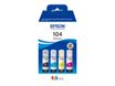 Epson EcoTank 104 - pack de 4 - noir, jaune, cyan, magenta - réservoir d'encre original