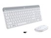 Logitech Slim Wireless Combo MK470 - Juego de teclado y ratón - inalámbrico - 2.4 GHz - español - blanco hueso