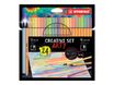 STABILO ARTY Creative Set - Set de stylos à pointe en fibre, crayon aquarelle et crayon fin - pastel - 24 pièces