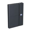 Agenda à élastique Office - 1 semaine sur 2 pages - 10 x 15 cm - gris/noir - Oxford