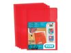 M STAR - 10 Pochettes coin -  A4 - pour 25 feuilles - 15/100 - rouge